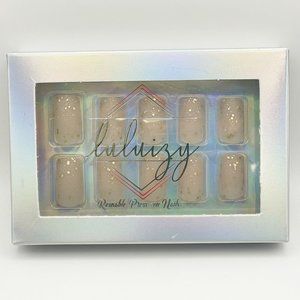 Press On Nails Square Medium Reusable Nail Tips Kit